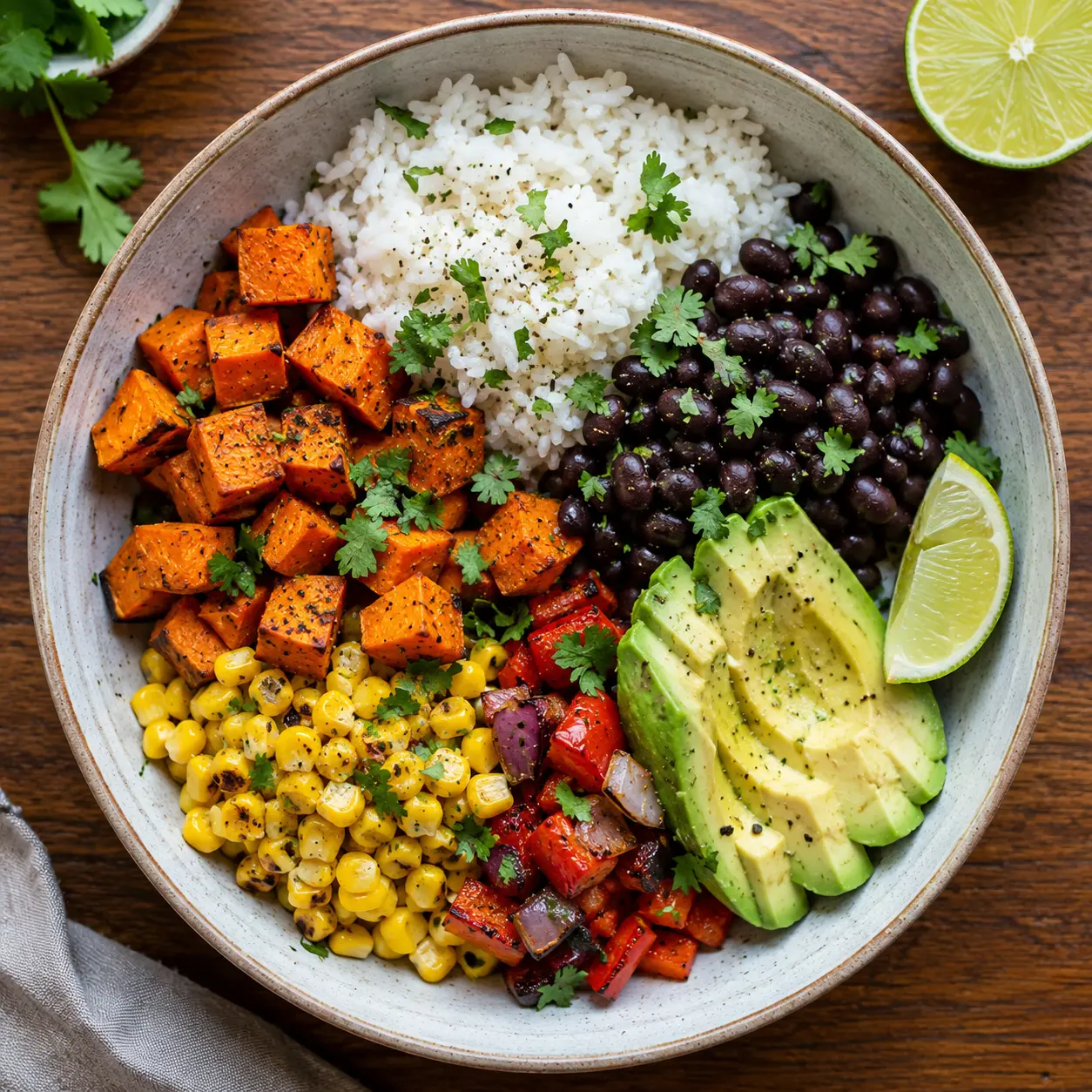 Bowl de arroz y frijoles