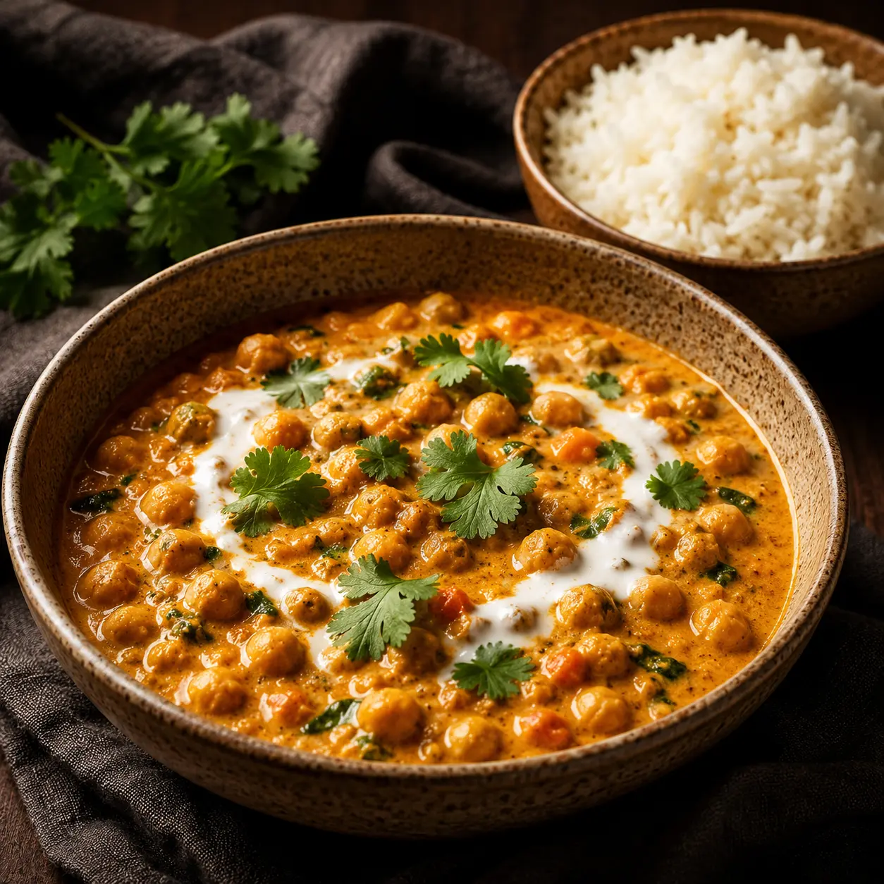 Curry de garbanzos con coco